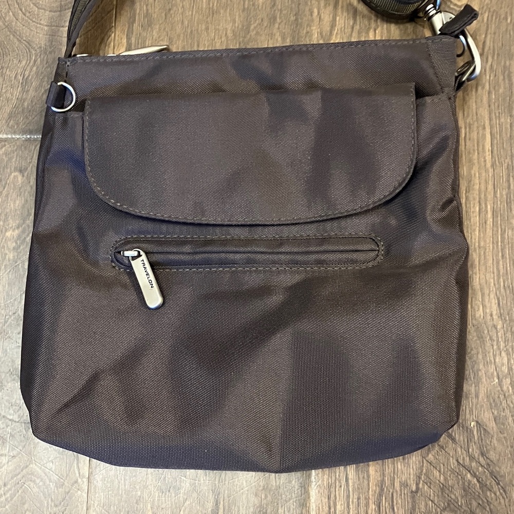 Travelon Crossbody Bag  dark taupe brown